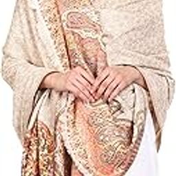 Women's Acro Wool Blend Woven Kashmiri Shawls, Stoles, 100cm X 200cm-image-31