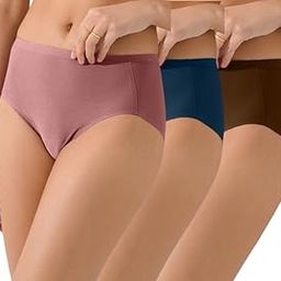 Women Anti Bacterial Hipster Panty - 100% Super Combed Cotton - Pack of 3 - Plain Bright Panty/Innerwear Inner Elastic Underwear Combo(Pack of 3) (Colour May Very)-picture-28
