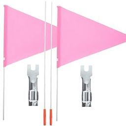 POPETPOP 2sets Safety Flags Pole Reflective Bike Flags for Boys and Girls Easy to Install for Cycling Team Displays and Celebrations Design-image-5