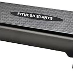 Exercise Step Platform Aerobic Stepper Bench, Workout Deck with Adjustable Riser Height - (Pack of 1)-2