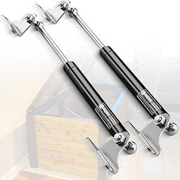 IAQWE 13 Inch 35Lbs Gas Struts Spring Shocks Lift Support for Tool Box TV Cabinet Trap Door Topper Windows Door Truck Canopy Cover Trailer Floor Hatch Lid Toy Box 2pcs-image-39