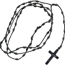 Slymet - Knotted Prayer Rosary with Wooden Cross Pendant | Handmade Traditional Japamala | Kettu Kontha | Nool Kontha | Catholic Rosary for Wearing Around Neck | Spiritual Beads for Men & Women-image-22