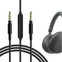 GEEKRIA Audio Cable with Mic Compatible with Sony WH-1000XM5 1000XM4 WH-CH520 WH-CH720N WH-910N Cable,3.5mm Aux Replacement Stereo Cord with Inline Microphone (4 ft/1.2 m),Black-image-10