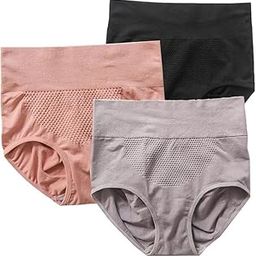 Taza Deals Seamless High-Waist Women's Briefs, Body Shaper Underwear, Pack of 3, Black Grey Pink (Free Size)-image-11