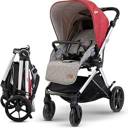 Baybee Baby Stroller Pram for 0-3 Years | Reversible Seat, Canopy, 3-Position Recline, Large Wheels, Lightweight Aluminium Frame | Baby Pram for Boys & Girls (Silver)-31