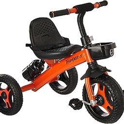 Toy Zone Thunder-X Tricycle-Orange| Kids Baby Cycle | Tricycle | Baby Cycle | Tricycle | Kids Cycle with Rubber Wheel | Ride On Car | Push Cycle with Front Basket-image-62