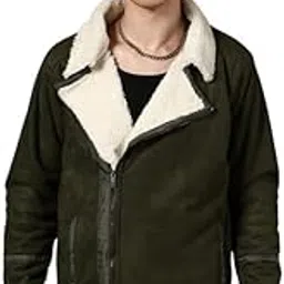 campus sutra Men's Carbon Lined Biker Jacket | Casual Wear | Spread Collar | Long Sleeve | Zipper Closure | Jacket Crafted With Comfort Fit | For Everyday Wear-picture-43