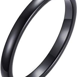 Sorella'z Metal 2mm Ring for Unisex-adult (Black)-image-54