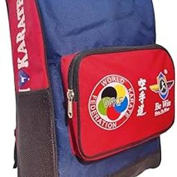 BE TREND WKF Logo & Karate Logo Printed Martial Arts Equipment's, Sports Accessories Bag, Kit it can Afford a Karate kit (35x20x55, RED/Blue)-23