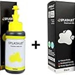 Splashjet T664 Compatible Refill Dye Ink for Epson L130, L360, L380, L361, L565, L210, L220, L310, L350, L355, L365, L385, L405, L455, L485, L605, L1300 Printer (70gm x C/M/Y + 2PCS Black Set)- 503625-1