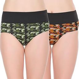 Womens Super Combed Soft Cotton Sinker Solid Tummy Control/Tummy Tucker Hipsters Panties with Premium Soft High Waist Elastic Band - Pack of 2-picture-21