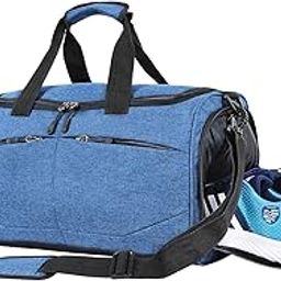 Unisex Polyester Sports Gym Duffle Bag with Wet Pocket & Shoe Compartment (Medium Size , Navy Blue 28L)-image-9