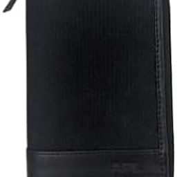 Passport Travel Wallet, Black Leather, Multiple Card Slots, Zipper Closure-image-53