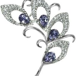 CALANDIS™ 2xWomen Crystal Leaves Brooch Wedding Bouquet Pin Jewelry for Party Prom | Pins & Brooches | Fashion Jewelry-image-70