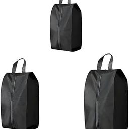 Shoe Bag for Travel & Storage Travel Organizer for Women & Men Travel Accessories Shoe Organizer Shoe Bags Pouches Travel Shoe Cover for Travelling Travel Essentials (Zipper Shoe Bag Black, 3)-image-33