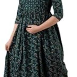Enterprises Women's Cotton Maternity Dress Pregnancy Casual Long Sleeve Dual Zipped for Feeding Nursing Maternity Comfort Dress Kurti-image-84