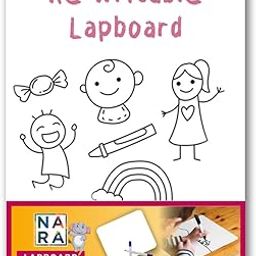Reusable White Lap Board, 25cm x 23cm, with Marker and Duster, Write-Erase-Rewrite-20