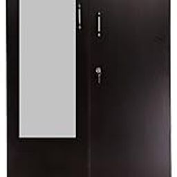Two Door Wardrobe with Mirror in Dark Walnut (Black Shade)-image-45
