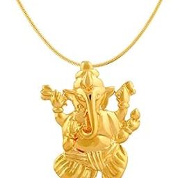 Gold Plated Vighna Ganesh ji Pendant with CZ for Women PS1101505GC-image-36