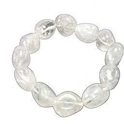 Clear crystal quartz Tumbled Bracelet Transparent Color Tumbled Shape Hand Bracelet-image-14
