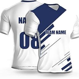Cricket Sports jersey for men with team name, name and number printed | Cricket t shirts for men printed with name | Cricket jersey with my name DOdr1009-C90198-C-WH-image-26