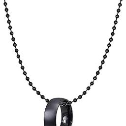 Men's Jewellery Fusion Ring Pendant with Ball Chain For Boys and Men PD1000873-image-15