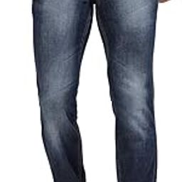 Men's Regular Fit Denim Blue Cotton Jeans-image-43