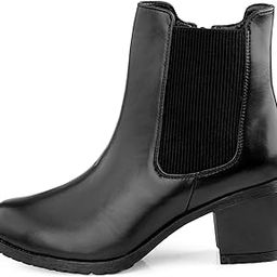 Women's 6.35 CM High Heels Casual Slipon Formal And Chelsea Boot-image-20