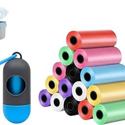 Disposable Diaper Bags with Dispenser – Leak-Proof, Odor-Controlled Nappy Disposal Bags for Baby, Travel & Pets | Value Pack (4/6/8/12 Rolls, 1 Roll = 15 Bags) (Dispenser + 16 Roll (MultiColor))-image-69