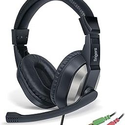 FINGERS F10 Wired Headphone On-Ear with Built-in Adjustable Mic (Crystal Clear Sound, 40 mm Powerful Drivers, Dual 3.5 mm Connectors for Laptops/PCs) - Black + Slate Grey-12