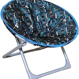 MLU Folding Moon Chair with Printed Pattern, 33 x 33 x 33 cm, Multicolour, Metal Frame-image-65