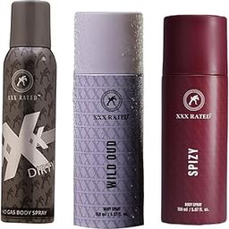 XXX Rated Wild Oud, Spizy & Dirty No Gas Body Spray Combo | Exotic, Spicy & Intense Fragrance | 150+150+120 Ml-image-66