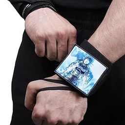 ZYZFIT Wrist Wraps with Superhero Patch Adjustable Gym Wrist Support with Thumb Loop Great for Crossfit, Powerlifting, Bodybuilding(BAKI HANMA)-image-73
