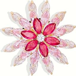 Flower Leaf Brooch Pin | 18k Gold Plated | Trendy, Lightweight & Comfortable | Stylish & Tarnish-Resistant | Qty : 1pc-image-96
