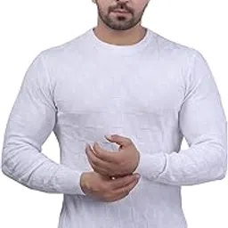 feverfew Stylish Men Pullover Sweater | Full Sleeve | Round Neck | Winter Warmth | Casual | Cotton Fabric Self Design Sweater-picture-10