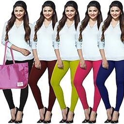 Ankle Length Leggings, Pack of 5-image-50