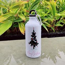 PALESAA Designer Merry Christmas Printed Aluminium Sipper Bottle With Hook Ideal for all Age Groups (750, Round, 1, 750ml Sipper)-image-73