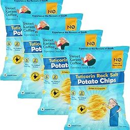 Sweet Karam Coffee Potato Chips | Tuticorin Rock Salt Flavour | Crispy & Light Snack | No Palm oil & Preservatives | Authentic South Indian Taste | Tea-Time Munchies | Handcrafted Potato Wafers | 60g Pack of 4-image-57