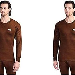 Men's Blended Body Warmer Thermal Upper Top Brown(Pack of 2) KC_MWKC117_95-picture-18