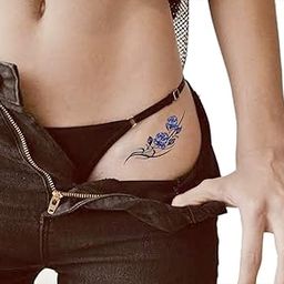 The Canvas Arts 3D After Dark, Dark Desire Waterproof Hot Temporary Flowers Tattoo for Women, 19X9 cm (6 In A Sheet)-image-38
