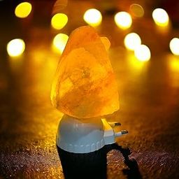 Global Aroma Crystal Himalayan Rock Plugin Salt Lamp For Positive Energy Vastu Harmony Healing; Purification; Best Wellness, Orange, Pack Of 1-image-41