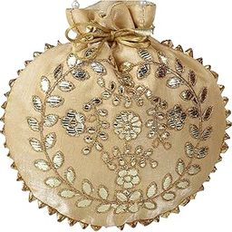Zari Embroidered Potli Bag for Women & Girls | Elegant Bridal Batwa Purse | Stylish Ethnic Shagun Pouch for Weddings & Festive Occasions | Batwa Potli Bag | Bridal Purse-image-78