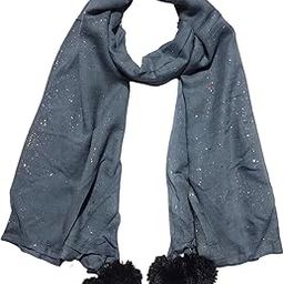 Women And Girls Trendy Rayon Rabbit Puff Scarves, Scarf, Stoles (Grey)-picture-50
