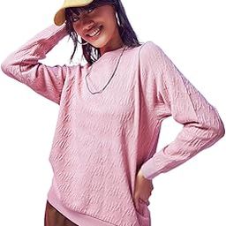 Women's Polyester Blend Round Neck Sweatshirt-picture-27