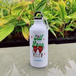 PALESAA Designer Self Love Printed Aluminium Sipper Bottle With Hook Ideal for all Age Groups (750, Round, 1, 750ml Sipper)-image-75