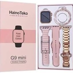 Haino Teko Germany G9 Mini Rose Gold Edition Ladies Smart Watch with Three Sets of Straps and Stylish Strap - Gold, Large-image-55