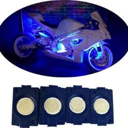 TYPHON Universal Imported Patch Lights | Front/Rear, Bike Body Lights | Back Up Lamp, Dash Light, License Plate Light, Parking Light, Tail Light Car, Motorbike, Van, Truck Led (Pack of 4, Blue)-picture-9