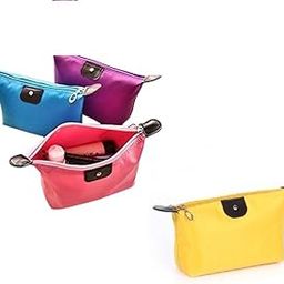 Ladies/Women/Girls Makeup Pouch Cosmetic Make Up Bag Clutch Hanging Toiletries Travel Kit Jewelry Organizer Casual Purse (Colour as per Availability) 1 Pc-image-80