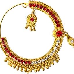 Golden plated Traditional Pahadi/Uttrakhandi/Rajasthani/Bengali Nath/Nath For Women-40