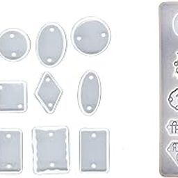 53 Arts Rakhi Mould Set – 12PCS Assorted Silicone Molds + 1PCS 10-Cavity Mold for DIY Rakhi Making – Resin & Clay Craft Tools-picture-9